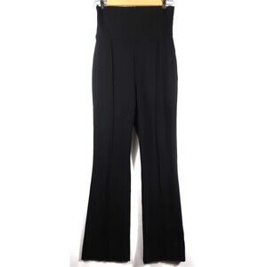 MM LaFleur Black Shiloh Pants Stretch Flare High Waist Fold Over Cropped Size 4